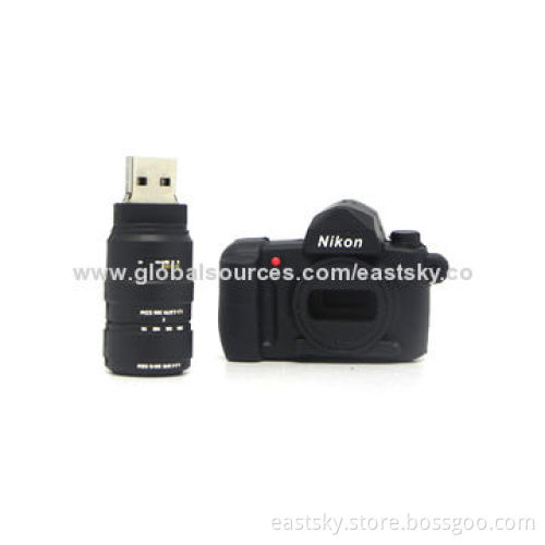 Custom Camera Shape USB Drive, Made of Soft PVC Material, OEM Orders Welcomed
